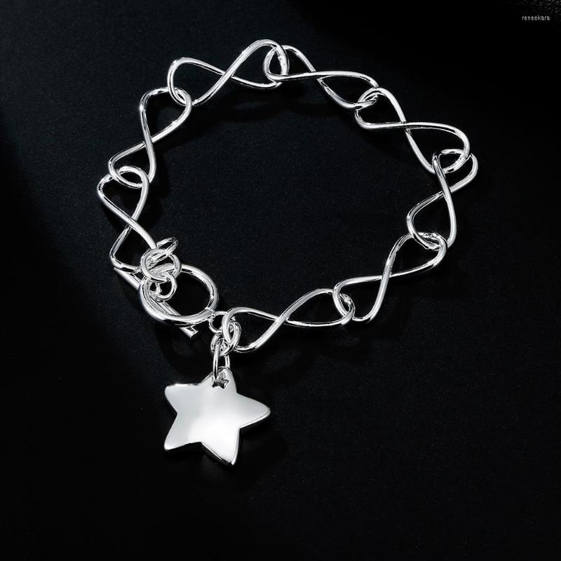 Link Bracelets High Quality 925 Stamped Creativity Star Pendant For Women Fashion Party Wedding Jewelry Holiday Gifts
Link Bracelets High Quality 925 Stamped Creativity Star Pendant For Women Fashion Party Wedding Jewelry Holiday Gifts