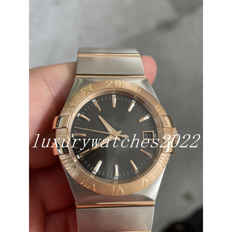 fashion unix watch 35mm watch automatic mechanical Transparent movement date display two tone rose gold ring mouth stainless steel strap womens wristwatch
fashion unix watch 35mm watch automatic mechanical Transparent movement date display two tone rose gold ring mouth stainless steel strap womens wristwatch