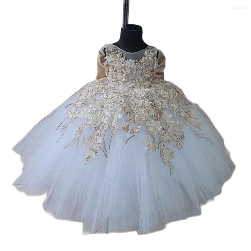 Girl Dresses Gold Baby Sheer Neck Ball Gown 3D Applique Lace Communion Pageant Infant Birthday Party, Green
Girl Dresses Gold Baby Sheer Neck Ball Gown 3D Applique Lace Communion Pageant Infant Birthday Party, Green