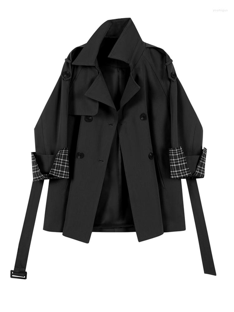 Women' Trench Coats Women Gray Plaid Belted Casual Lapel Long Sleeve Loose Fit Windbreaker Fashion Tide Spring Autumn 2022 C649, Black
Women' Trench Coats Women Gray Plaid Belted Casual Lapel Long Sleeve Loose Fit Windbreaker Fashion Tide Spring Autumn 2022 C649, Black