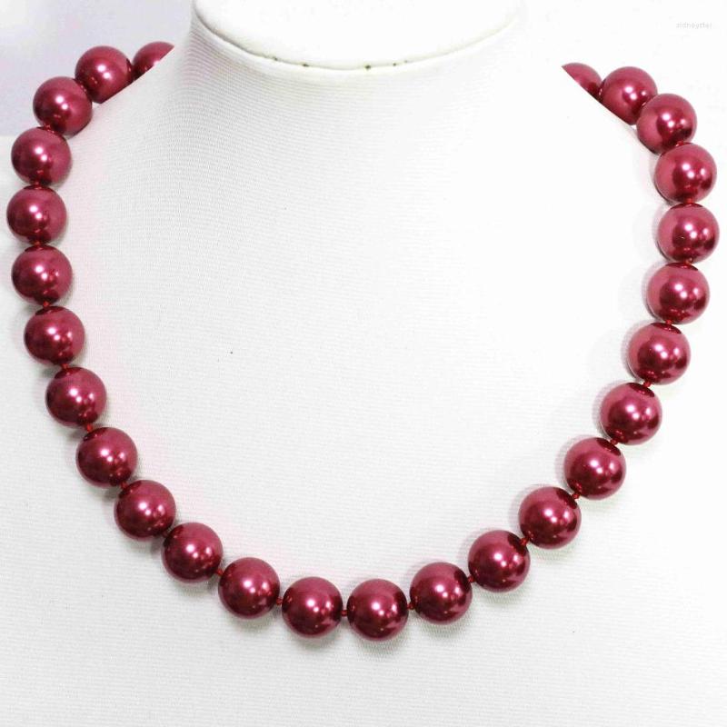 Chains Fashion Dark Red 8 10 12 14mm Round Shell Simulated-pearl Beads Women Necklace Wedding Party Jewelry 18inch B1479
Chains Fashion Dark Red 8 10 12 14mm Round Shell Simulated-pearl Beads Women Necklace Wedding Party Jewelry 18inch B1479