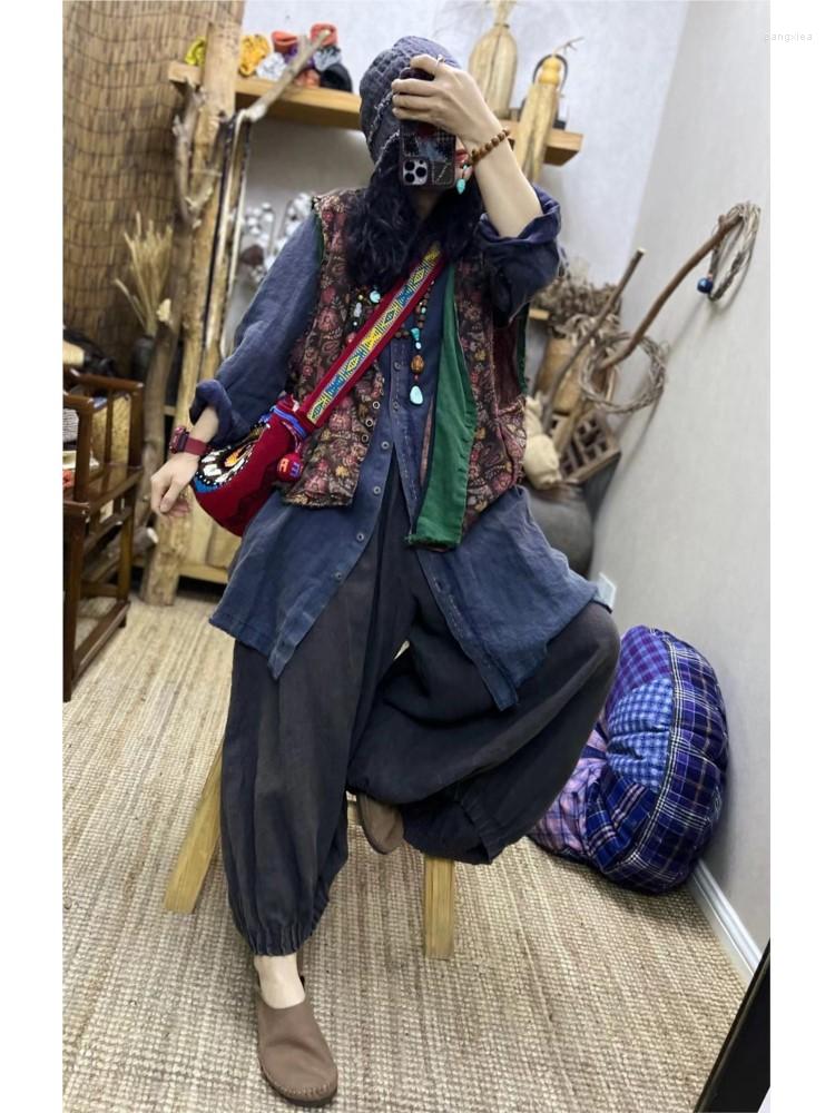 Women's Vests Women Retro Vest 2022 Summer V-Neck Button Print Tops Coat Ladies Casual All-match Flax, Figure 2
Women's Vests Women Retro Vest 2022 Summer V-Neck Button Print Tops Coat Ladies Casual All-match Flax, Figure 2