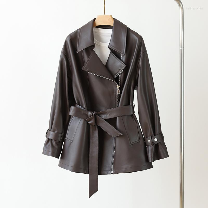 Women's Leather Genuine Jacket Women Spring Autumn Women's Jackets Real Sheepskin Belt Slim Trench Coat Zm1691, Black
Women's Leather Genuine Jacket Women Spring Autumn Women's Jackets Real Sheepskin Belt Slim Trench Coat Zm1691, Black