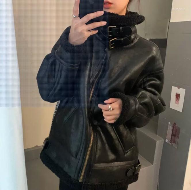 Women' Fur 2022 Women' Winter Fashion Thick Motorcycle Jackets Female Faux Lamb Outerwear Ladies Stand Collar Imitation Coats U420, Black
Women' Fur 2022 Women' Winter Fashion Thick Motorcycle Jackets Female Faux Lamb Outerwear Ladies Stand Collar Imitation Coats U420, Black