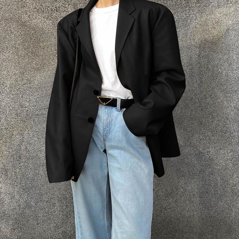 Women' Suits Autumn Women PU Leather Blazers Tops Formal Coat Solid Color Button Down Suit Jacket Outerwear Female Office Fashion, Black
Women' Suits Autumn Women PU Leather Blazers Tops Formal Coat Solid Color Button Down Suit Jacket Outerwear Female Office Fashion, Black