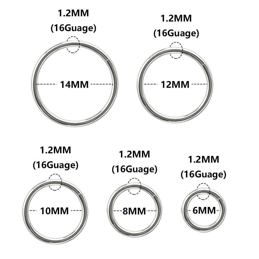 Indian Hoop Nose Ring Stainless Steel Lip Rings lage Earring Piercing Jewelry For Women