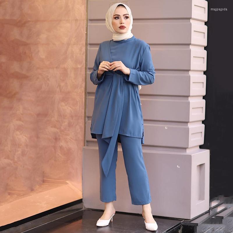 Ethnic Clothing Eid Ramadan Set Woman 2 Pieces Muslim Two Piece Suit Solid Turkish Pants Tunic Arabic Hijab Moroccan Kaftan Islamic Clothes
Ethnic Clothing Eid Ramadan Set Woman 2 Pieces Muslim Two Piece Suit Solid Turkish Pants Tunic Arabic Hijab Moroccan Kaftan Islamic Clothes