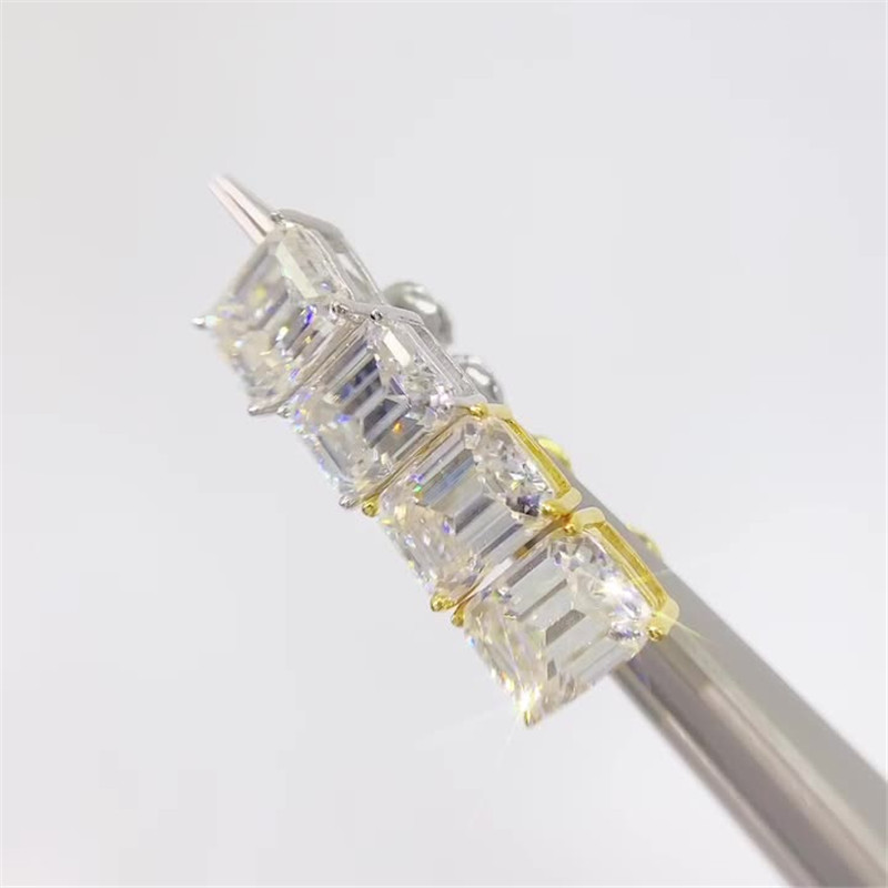 S Sterg Sier Test Dia Pass Moissanite Studs Earrings Men Women Nice Gift for Friends