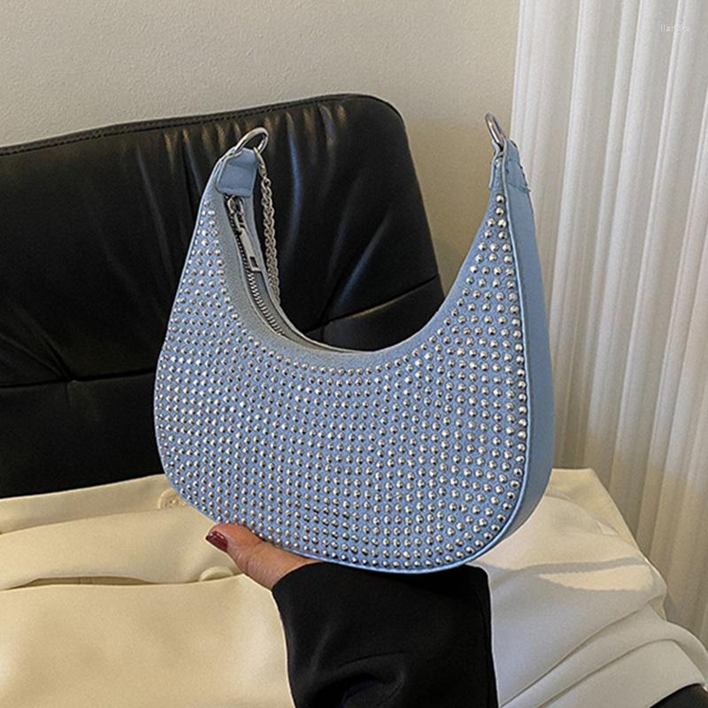 Evening Bags Women Fashion Hobo Shoulder Bag Female Rhinestone Handbag Brand Trending Underarm Purse, Black
Evening Bags Women Fashion Hobo Shoulder Bag Female Rhinestone Handbag Brand Trending Underarm Purse, Black