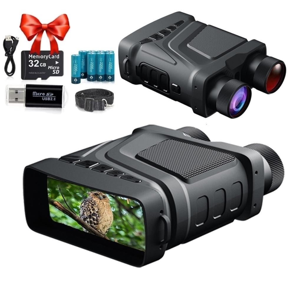 Telescopes R12 Binoculars Night Vision Device Rechargeable 6W 850nm Infrared 1080P HD 5X Digital Zoom Hunting Telescope Po Video R