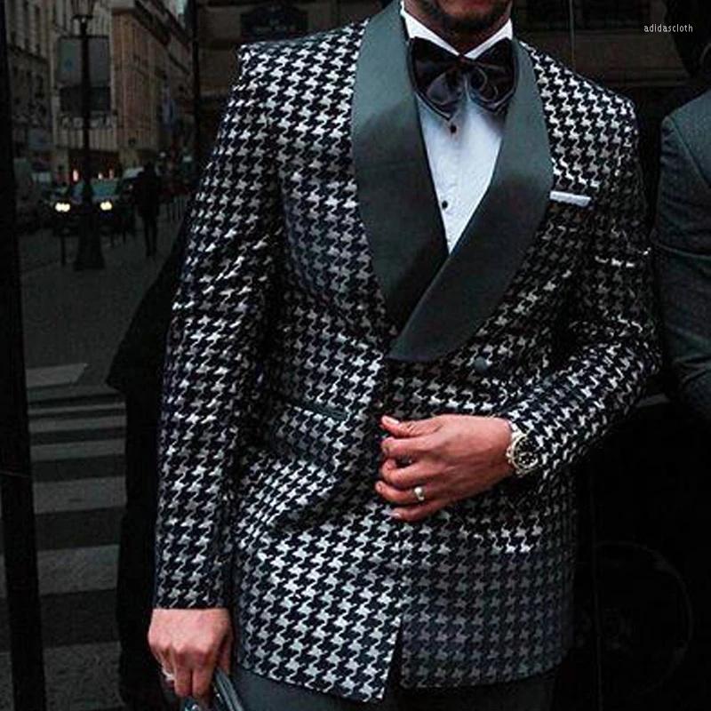 Men's Suits Houndstooth Plaid One Piece Men Suits&Blazer Fashion Male Wedding Tuxedo Jacket With Dark Green Lapel Coat, Black
Men's Suits Houndstooth Plaid One Piece Men Suits&Blazer Fashion Male Wedding Tuxedo Jacket With Dark Green Lapel Coat, Black