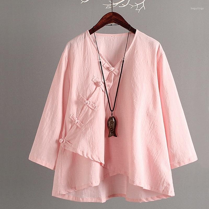 Ethnic Clothing Traditional Chinese Shirt Short Sleeve Mandarin Collar Blouses Female Zen Solid Cotton Linen Blouse TA1797
Ethnic Clothing Traditional Chinese Shirt Short Sleeve Mandarin Collar Blouses Female Zen Solid Cotton Linen Blouse TA1797