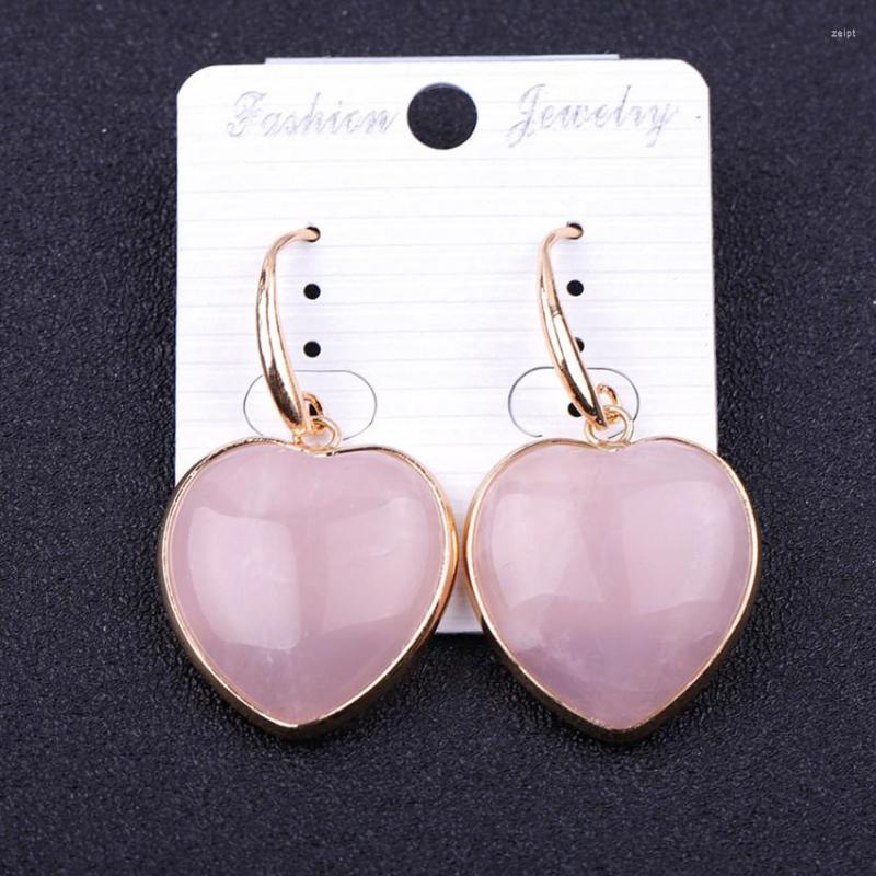 Dangle Earrings FYJS Unique Light Yellow Gold Color Love Heart Rose Pink Quartz White Howlite Stone Jewelry
Dangle Earrings FYJS Unique Light Yellow Gold Color Love Heart Rose Pink Quartz White Howlite Stone Jewelry