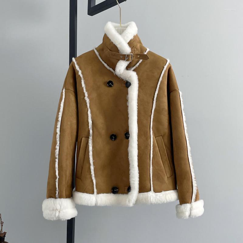 Women's Leather Women's Winter Fur Jackets High Quality Suede Real Wool Lining Coats Lady Autumn Overcoats Full Sleeve Thick Warm BM5055, Camel
Women's Leather Women's Winter Fur Jackets High Quality Suede Real Wool Lining Coats Lady Autumn Overcoats Full Sleeve Thick Warm BM5055, Camel