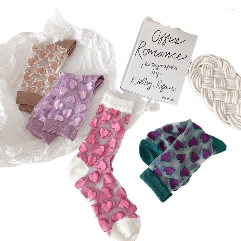 Women Socks Japanese JK Silk Love Crystal INS Trend Lace Breathable Glass Transparent
Women Socks Japanese JK Silk Love Crystal INS Trend Lace Breathable Glass Transparent