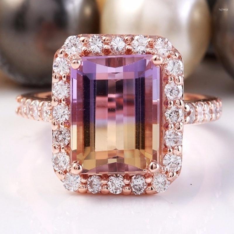 Cluster Rings Natural Colored Square Rhinestones Bride Wedding Engagement Personality Charm Ring Jewelry
Cluster Rings Natural Colored Square Rhinestones Bride Wedding Engagement Personality Charm Ring Jewelry