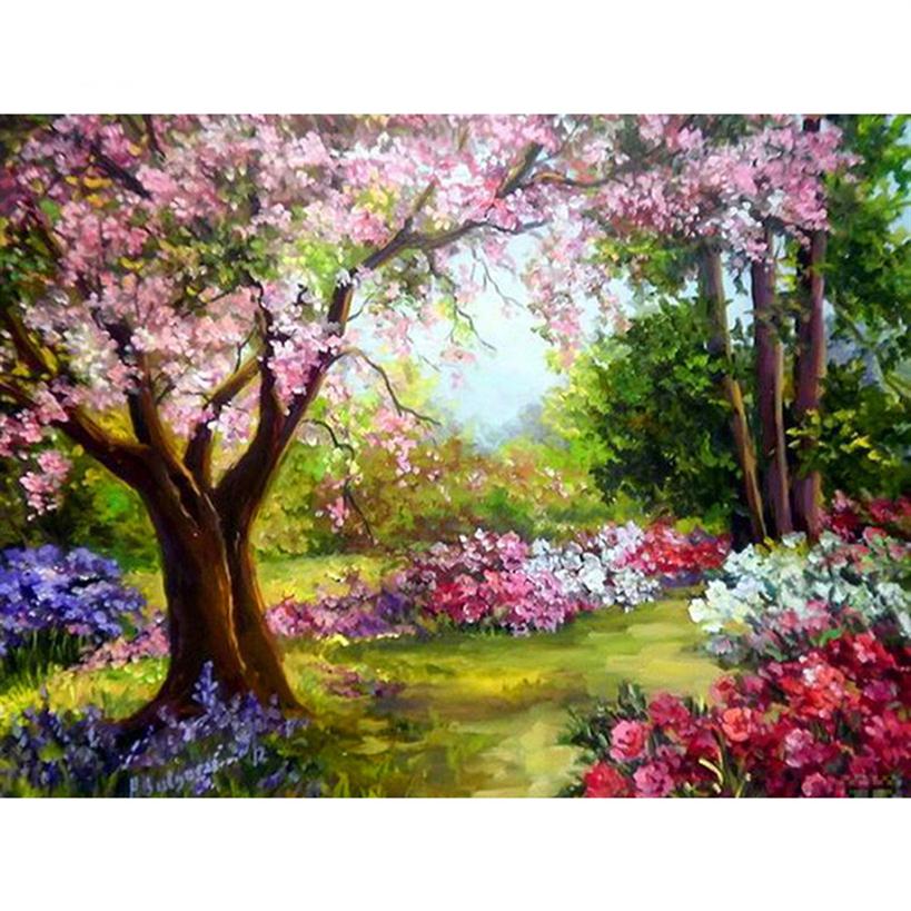 

DIY 5D Diamond Painting Tree Landscape Home Decoration Handcraft Art Kits Full Square Drill Embroidery Picture262g