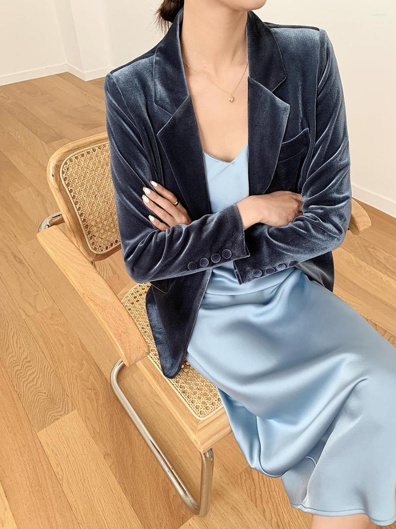 Women's Suits Velvet Suit Women Jacket Temperament Slim Clothing For Blazers Coats, Gray
Women's Suits Velvet Suit Women Jacket Temperament Slim Clothing For Blazers Coats, Gray