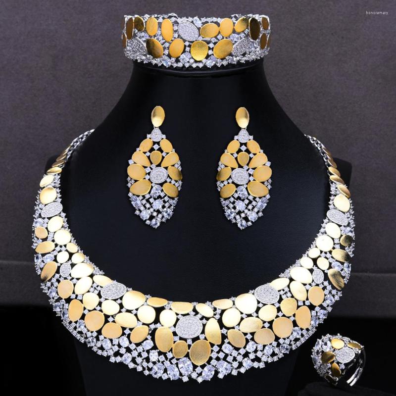 Necklace Earrings Set SisCathy 4PCS Dubai India Women Wedding Luxury Cubic Zirconia Choker Earring Bangle Ring Jewellery Sets, Picture shown
Necklace Earrings Set SisCathy 4PCS Dubai India Women Wedding Luxury Cubic Zirconia Choker Earring Bangle Ring Jewellery Sets, Picture shown