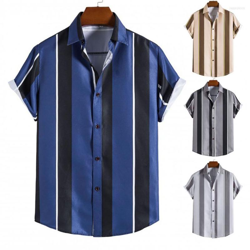 Men's Casual Shirts Buttons Closure Striped Print Men Beach Shirt Turn-Down Collar Short Sleeve Breathable Single Breasted Summer, Dark gray
Men's Casual Shirts Buttons Closure Striped Print Men Beach Shirt Turn-Down Collar Short Sleeve Breathable Single Breasted Summer, Dark gray