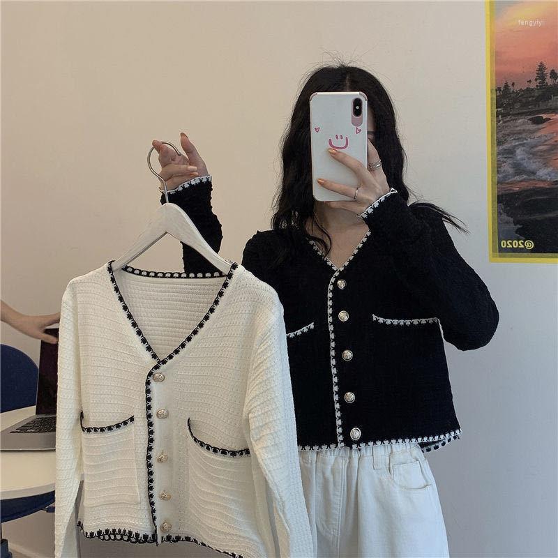 Women's Knits Knit Cardigan Contrast Color V-neck Hemming Loose Thin Long Sleeve Top Women, Vest
Women's Knits Knit Cardigan Contrast Color V-neck Hemming Loose Thin Long Sleeve Top Women, Vest