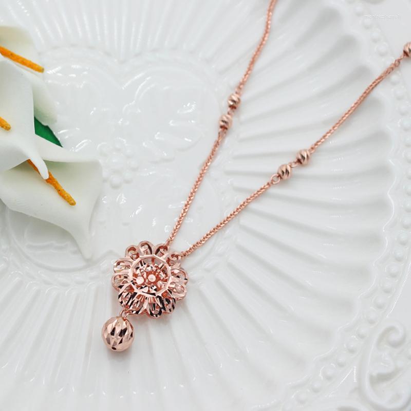 Chains 585 Purple Gold Flower Necklace For Woman 14k Rose Ball Bead Pendant Charm Engagement Jewelry Send Girlfriend
Chains 585 Purple Gold Flower Necklace For Woman 14k Rose Ball Bead Pendant Charm Engagement Jewelry Send Girlfriend