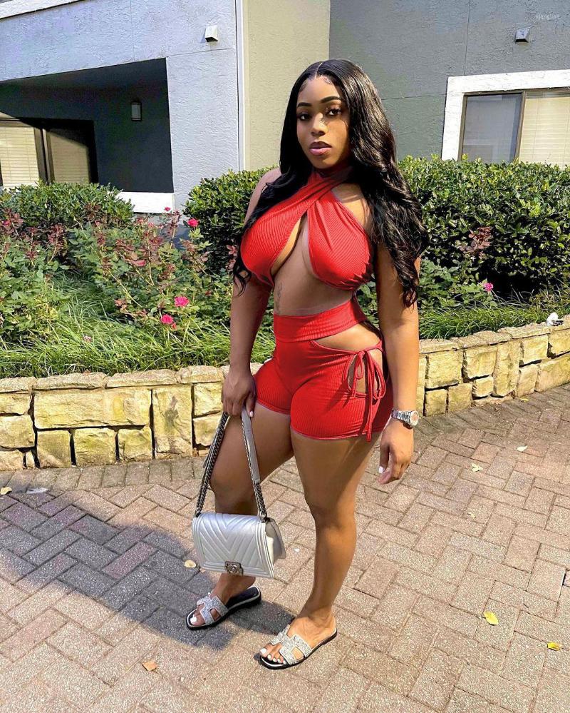 Women' Tracksuits LFRVZ 2022 Special Beach Set Solid Young Sexy Hollow Out Halter Off Shoulder Bandage Short Pants Skinny Women 2 Piece, Black
Women' Tracksuits LFRVZ 2022 Special Beach Set Solid Young Sexy Hollow Out Halter Off Shoulder Bandage Short Pants Skinny Women 2 Piece, Black