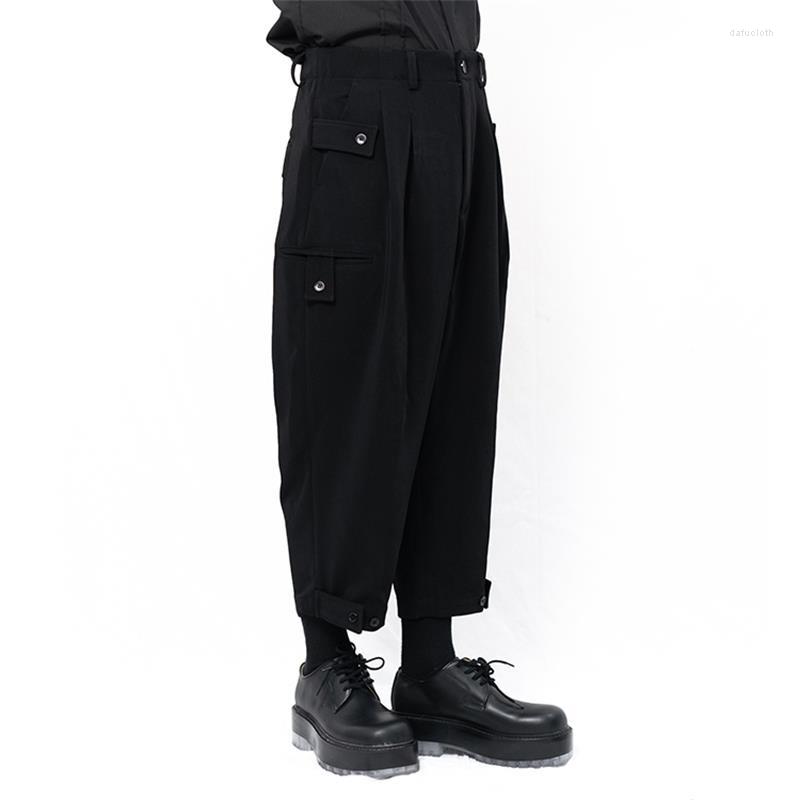 Men' Pants Casual Men' Black Simple Capris Flat Side Pocket Loose Closure Button Deconstruction Large
Men' Pants Casual Men' Black Simple Capris Flat Side Pocket Loose Closure Button Deconstruction Large