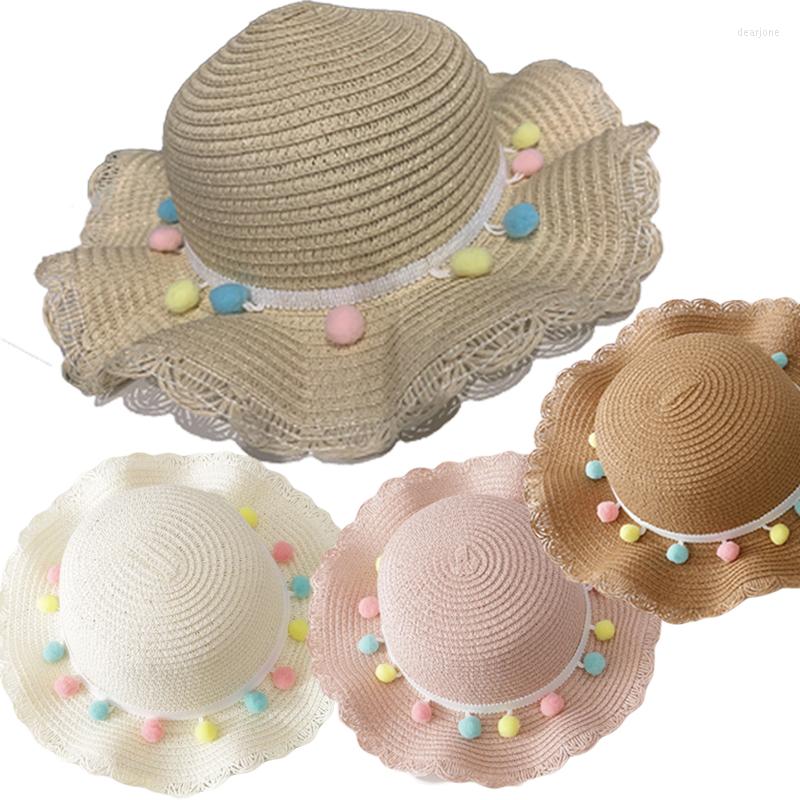 Hats Summer Kids Straw Sun Hat Woven Protection Breathable Panama Beach Girls Colorful Pompom Ball Floppy Bucket Cap, White
Hats Summer Kids Straw Sun Hat Woven Protection Breathable Panama Beach Girls Colorful Pompom Ball Floppy Bucket Cap, White