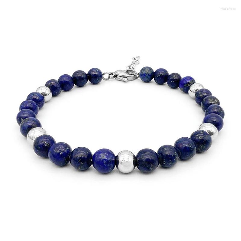 Strand Runda Men's Bracelet Blue Natural Stone 5mm With Stainless Steel Adjustable Size 22cm Fashion Jewelry Charm Bead
Strand Runda Men's Bracelet Blue Natural Stone 5mm With Stainless Steel Adjustable Size 22cm Fashion Jewelry Charm Bead