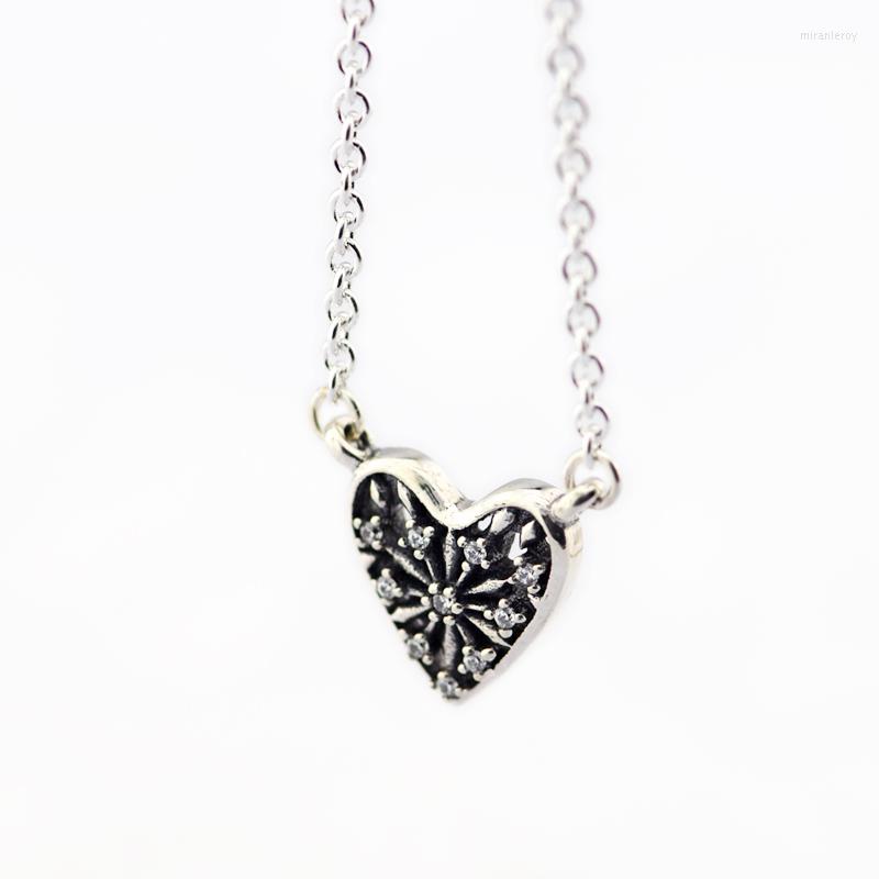 Chains Necklace Authentic 925 Sterling Silver Jewelry Heart Of Winter With Clear CZ Fashion For Women
Chains Necklace Authentic 925 Sterling Silver Jewelry Heart Of Winter With Clear CZ Fashion For Women