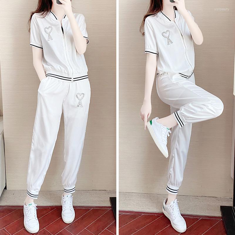 Women' Two Piece Pants 2022 Sports Suits Summer Loose Short Sleeved Top Fashion Casual 2 Sets Womens Outfits White
Women' Two Piece Pants 2022 Sports Suits Summer Loose Short Sleeved Top Fashion Casual 2 Sets Womens Outfits White