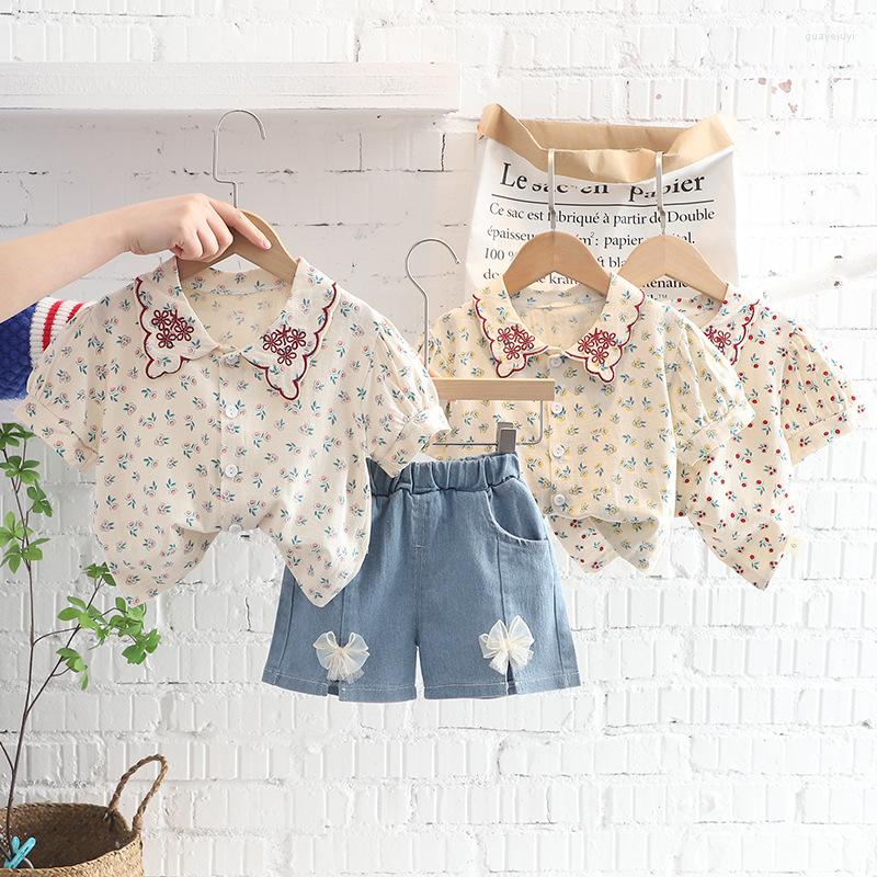 Clothing Sets Summer Children's Short Sleeve Floral Print Lapel Collar Shirts Casual Denim Jeans Pants Girls Kids 2Pcs Suit, Pink
Clothing Sets Summer Children's Short Sleeve Floral Print Lapel Collar Shirts Casual Denim Jeans Pants Girls Kids 2Pcs Suit, Pink