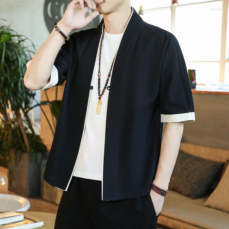 Men's T Shirts MrGB Hanfu Chinese Style Casual Men Loose Solid Color Male Fashion High Quality Cotton Chic Retro Blouse, Black
Men's T Shirts MrGB Hanfu Chinese Style Casual Men Loose Solid Color Male Fashion High Quality Cotton Chic Retro Blouse, Black