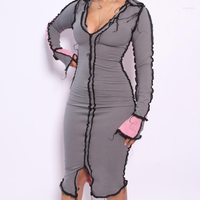 Casual Dresses Zoctuo Patchwork Women Long Sleeve Midi Dress V Neck Slit Bodycon Elegant Exy Party Club Slim Fashion Woman Clothing, Black
Casual Dresses Zoctuo Patchwork Women Long Sleeve Midi Dress V Neck Slit Bodycon Elegant Exy Party Club Slim Fashion Woman Clothing, Black