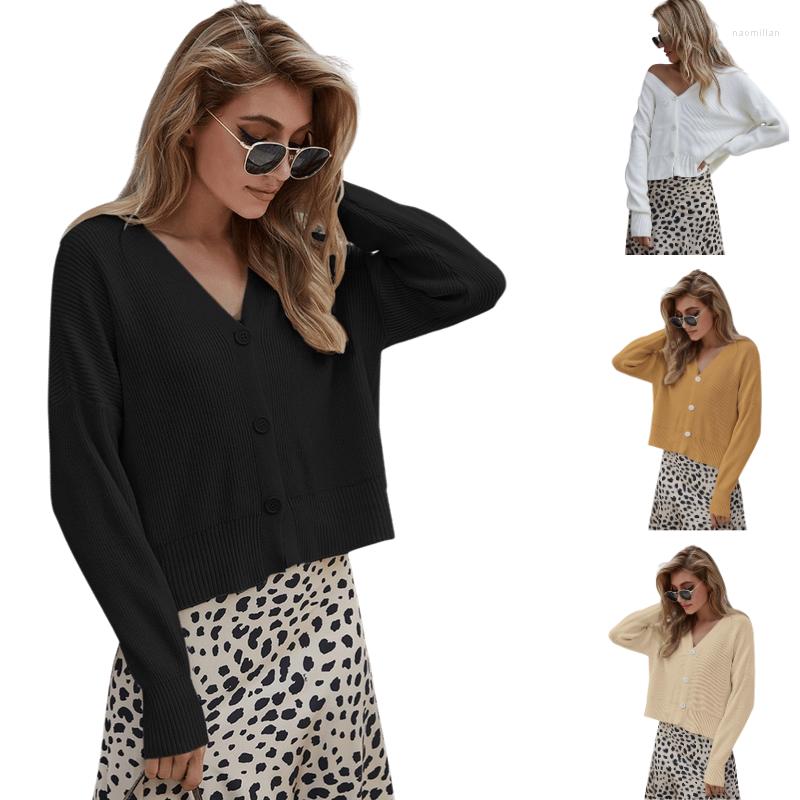 Women' Knits Women' Autumn And Winter Knitted Long-sleeved Buttons V-neck Cardigan Crop Top, S05
Women' Knits Women' Autumn And Winter Knitted Long-sleeved Buttons V-neck Cardigan Crop Top, S05