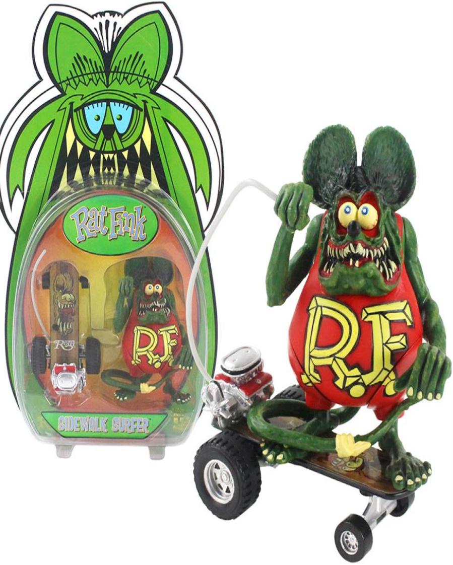 13 cm Sidewalk Surfer Skateboard Rat Fink Ed Big Daddy Roth Action Figure Collectible Model Toy1896
13 cm Sidewalk Surfer Skateboard Rat Fink Ed Big Daddy Roth Action Figure Collectible Model Toy1896