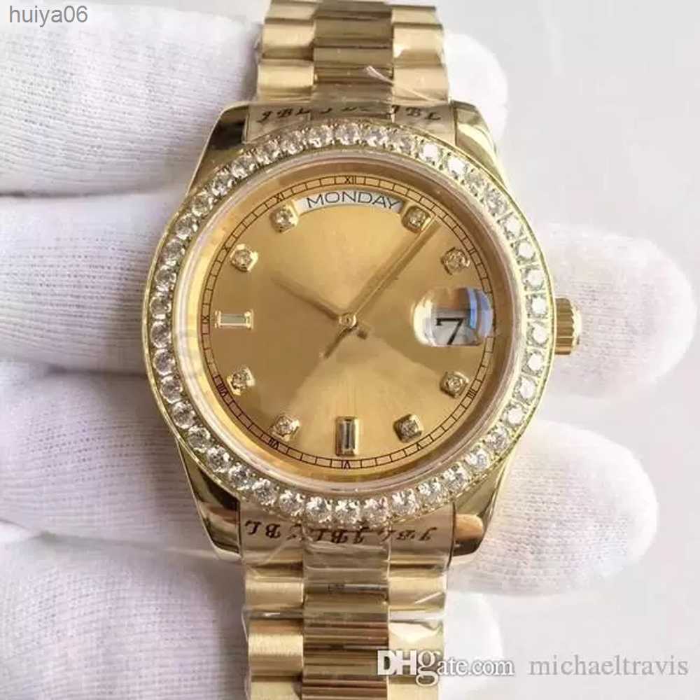 Men's Watch DATE-218348A Series 18K Gold Dial Diamond Inlay Automatic Mechanical Watch President Strap Original Folding Buckle Sells huiya06
Men's Watch DATE-218348A Series 18K Gold Dial Diamond Inlay Automatic Mechanical Watch President Strap Original Folding Buckle Sells huiya06