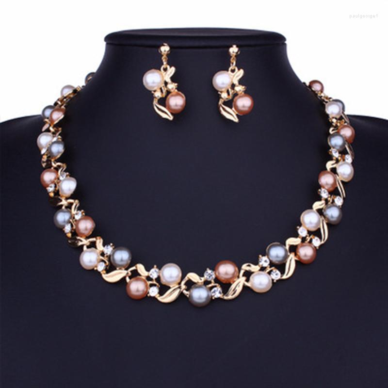 Necklace Earrings Set Luxury 2Pcs Jewelry Evening Dress Wedding Imitation Pearl Beads Sets For Charm Women Clothing Accessories, Picture shown
Necklace Earrings Set Luxury 2Pcs Jewelry Evening Dress Wedding Imitation Pearl Beads Sets For Charm Women Clothing Accessories, Picture shown