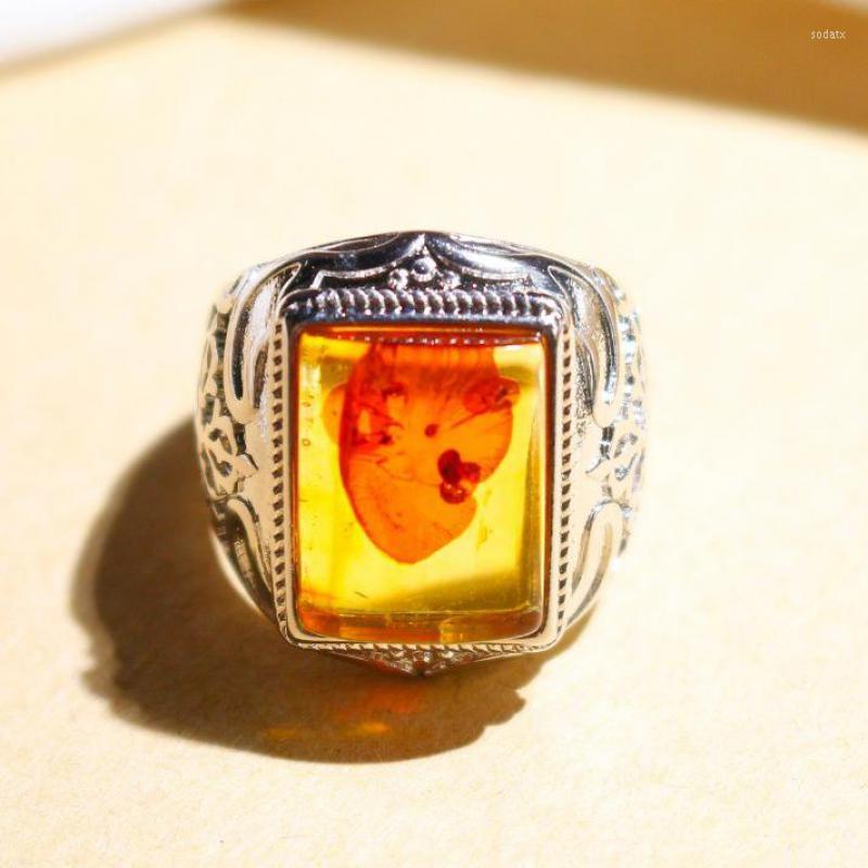 Cluster Rings Natural Amber Flowers Ring Adjustable Men Rectangular Silver Bands Healing Jewelry Real Baltic Floral Ambers Party Wedding
Cluster Rings Natural Amber Flowers Ring Adjustable Men Rectangular Silver Bands Healing Jewelry Real Baltic Floral Ambers Party Wedding