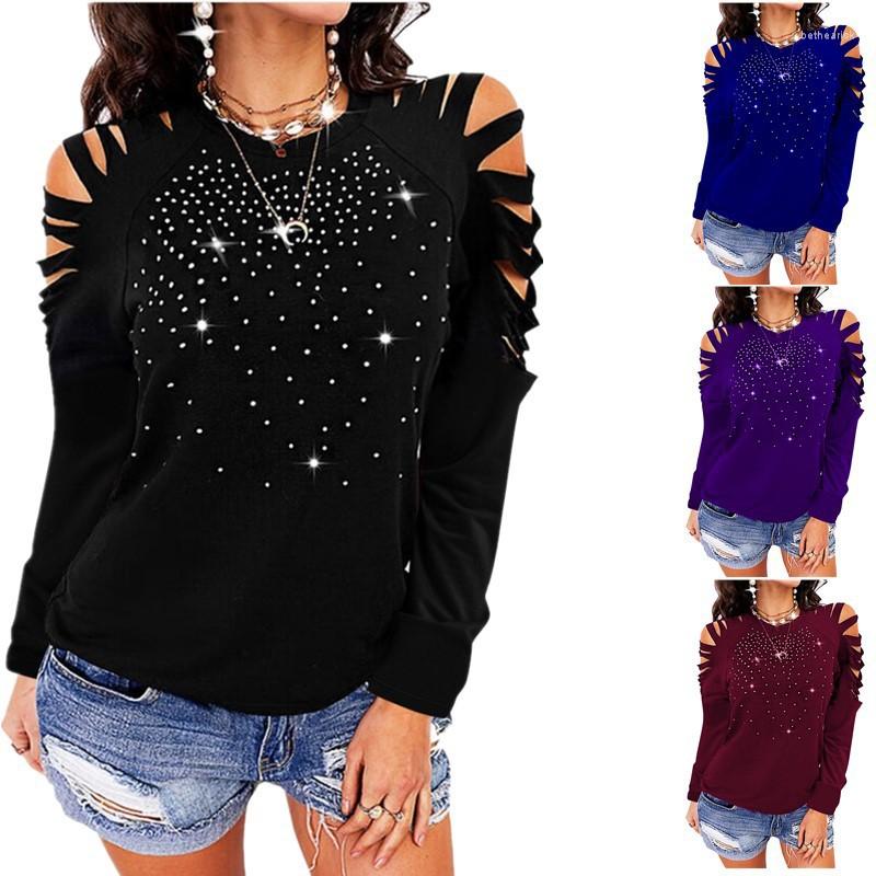 Women' T Shirts 2022 Women' Autumn And Winter Round Neck Drilling Hollow Long-sleeved Sexy Off-the-shoulder T-shirt Fashion Top, Black
Women' T Shirts 2022 Women' Autumn And Winter Round Neck Drilling Hollow Long-sleeved Sexy Off-the-shoulder T-shirt Fashion Top, Black