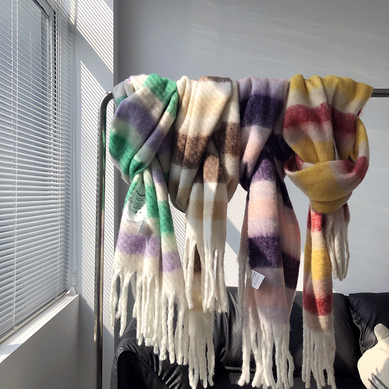 Scarves Winter Color Block Thickened Scarf Shawl Female Korean Style Versatile Four Gradient Tie Dye 221119
Scarves Winter Color Block Thickened Scarf Shawl Female Korean Style Versatile Four Gradient Tie Dye 221119
