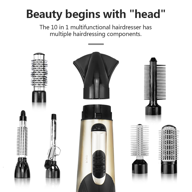 Hair Dryers KEMEI 7 In 1 Multifunctional Dryer Professional dryer Brush Blower with Difusser Style Tools 220 240v D38 221119
Hair Dryers KEMEI 7 In 1 Multifunctional Dryer Professional dryer Brush Blower with Difusser Style Tools 220 240v D38 221119