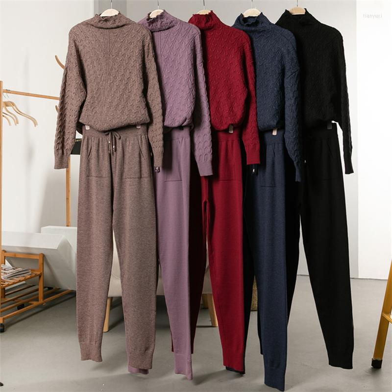 Women's Two Piece Pants Turtleneck Pullover Sweatshirts Knit Suit Sets Women Autumn Winter Warm Knitted Tracksuit Sporting Female, H06-grey
Women's Two Piece Pants Turtleneck Pullover Sweatshirts Knit Suit Sets Women Autumn Winter Warm Knitted Tracksuit Sporting Female, H06-grey