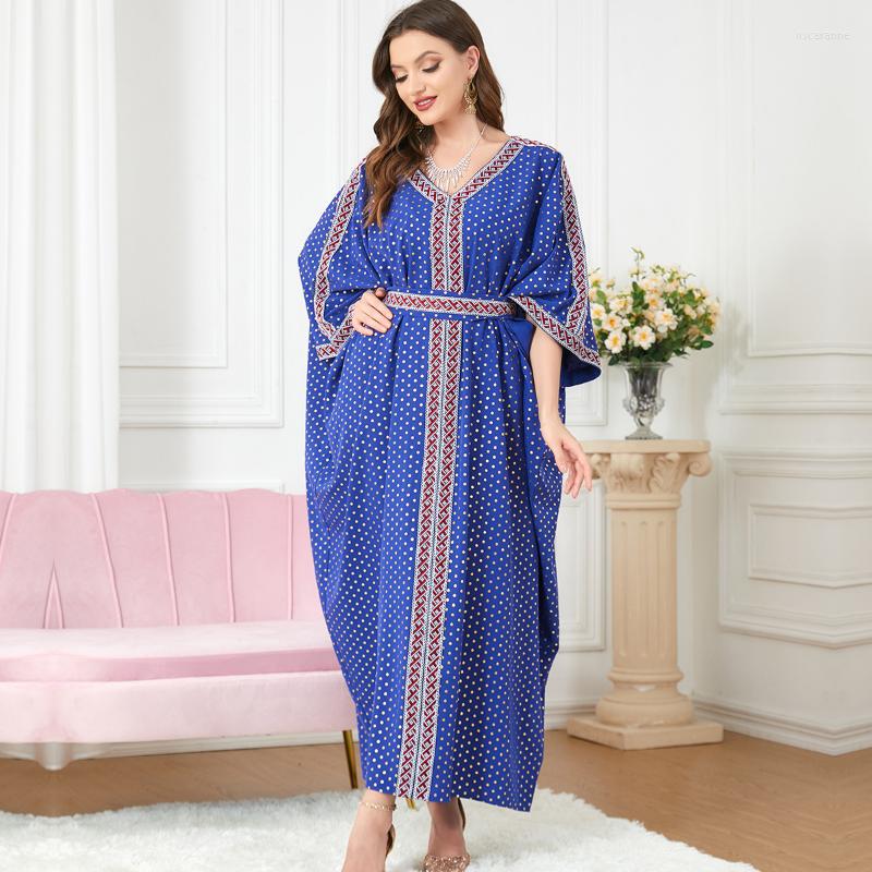 Ethnic Clothing Muslim Fashion Women's Contrast Dot Print Ribbon Bat Sleeve Loose Dress Abayas For Women Vestidos Arabes Dubai Kaftan
Ethnic Clothing Muslim Fashion Women's Contrast Dot Print Ribbon Bat Sleeve Loose Dress Abayas For Women Vestidos Arabes Dubai Kaftan