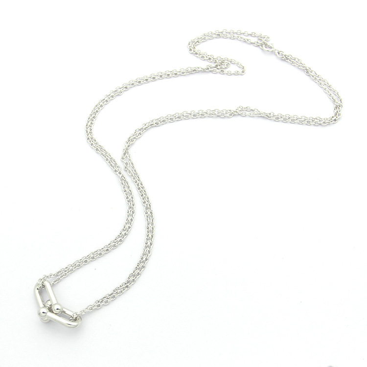 Womens 2 U-shaped Necklaces Designer Jewelry double-deck Necklace Complete Brand as Wedding Christmas Gift
Womens 2 U-shaped Necklaces Designer Jewelry double-deck Necklace Complete Brand as Wedding Christmas Gift