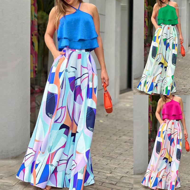 Women' Tracksuits Women' 2023 Autumn Fashion Ruffle Sleeveless Top Loose Long Dress Set, Blue
Women' Tracksuits Women' 2023 Autumn Fashion Ruffle Sleeveless Top Loose Long Dress Set, Blue