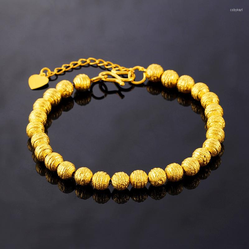 Strand 2022 Style Bracelets Concise Fashion Vietnam Alluvial Gold Round Transfer Beads Chain For Women
Strand 2022 Style Bracelets Concise Fashion Vietnam Alluvial Gold Round Transfer Beads Chain For Women