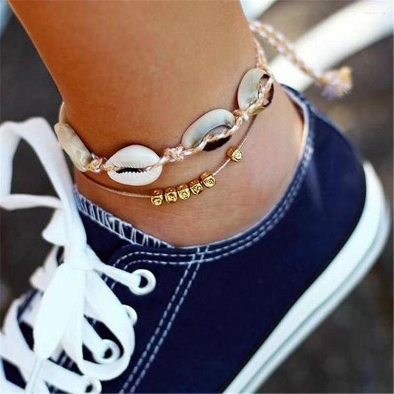 Anklets Vintage Gold Color Beach Shell Three-dimensional Bead For Women Fashion Boho Multilevel Geometry Chain Anklet Jewelry
Anklets Vintage Gold Color Beach Shell Three-dimensional Bead For Women Fashion Boho Multilevel Geometry Chain Anklet Jewelry