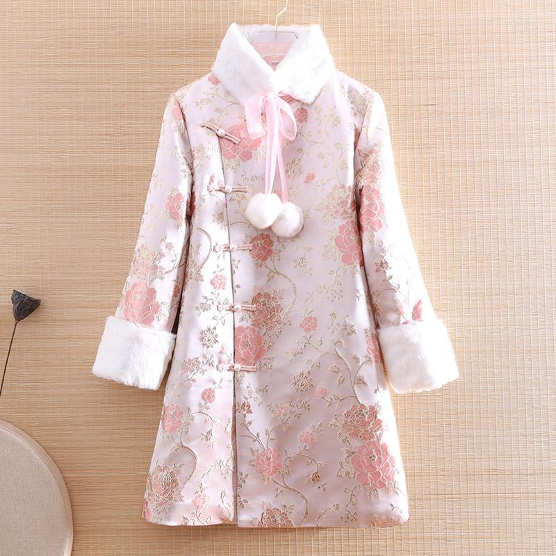 Ethnic Clothing Winter Women Fur Collar Wool Parka Outerwear Retro Jacquard Elegant Lady Warm Luxurious Thick Trench Coat Female S-XXL
Ethnic Clothing Winter Women Fur Collar Wool Parka Outerwear Retro Jacquard Elegant Lady Warm Luxurious Thick Trench Coat Female S-XXL